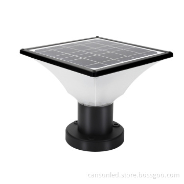 Waterproof Solar Rechargeable LED Pillar Lamp for Garden